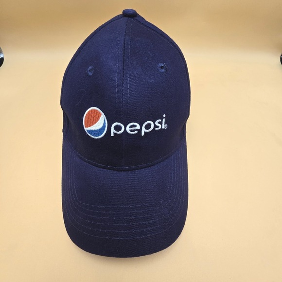 Pepsi Navy Blue Embroidered Logo Baseball Cap Adjustable Cotton Hat RN 106729 - Picture 7 of 10